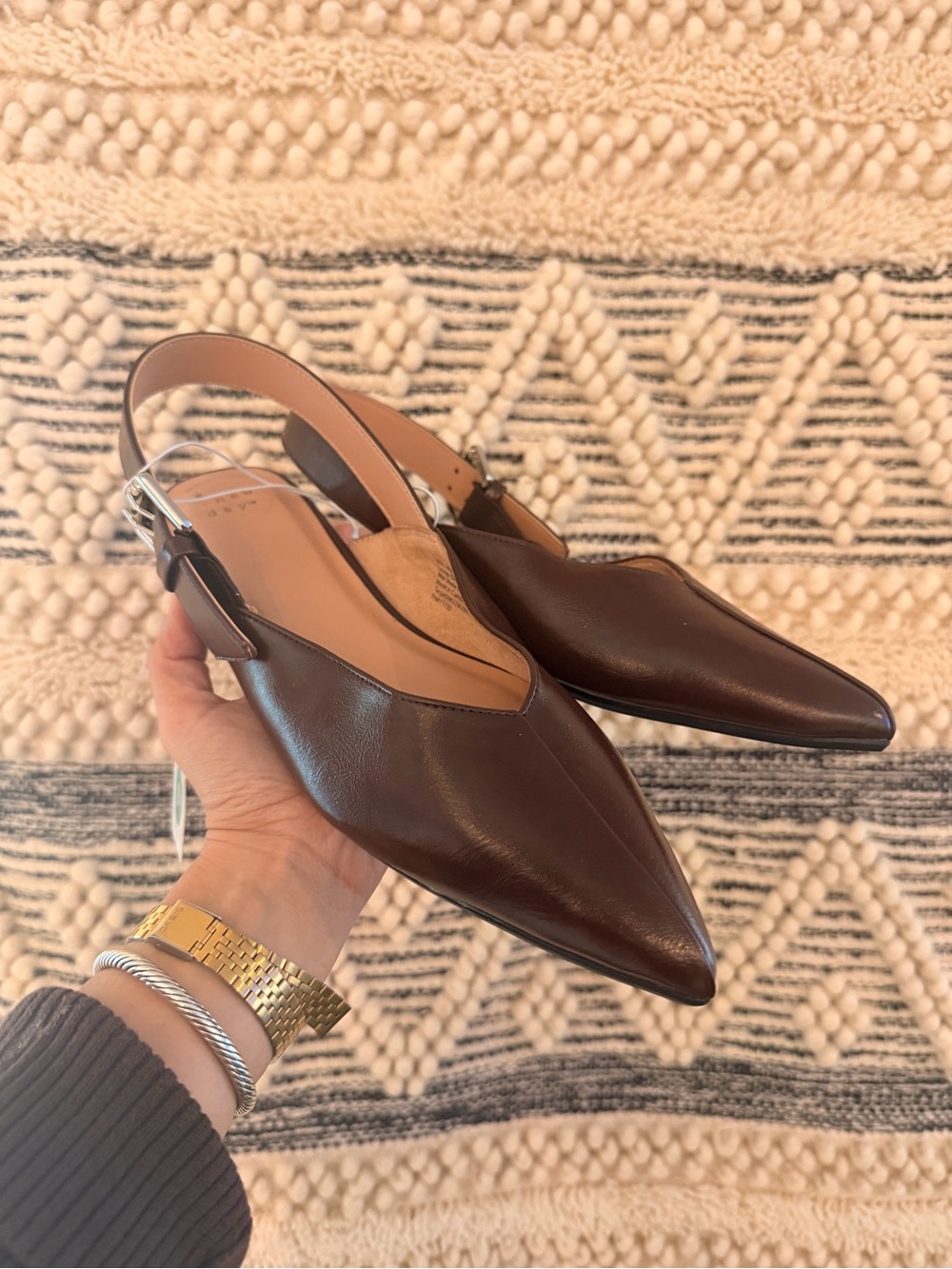 Dark Brown Victoria Sling Back Side
Buckle Flats / A New Day Size 9.5